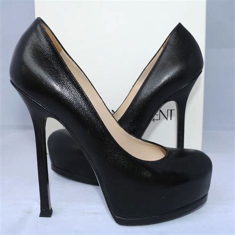 ysl leather heels|ysl heels used.